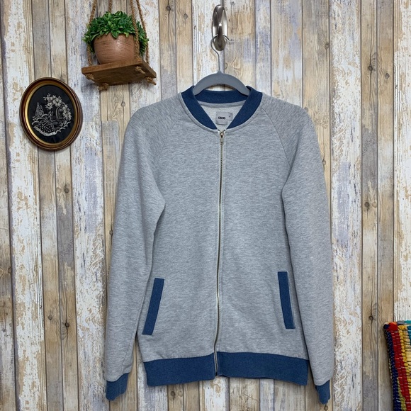 ASOS Other - ASOS Men’s Grey Crewneck Zip-Up Sweater